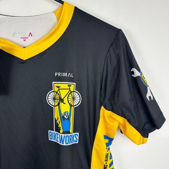 NWT Primal Wear Womens Cycling Bike Short Sleeve Black/Yellow MTB Jersey Medium - Picture 4 of 11